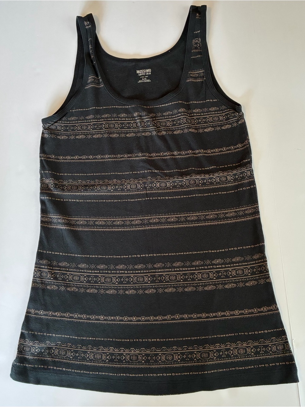 Mossimo Supply Co. Black Striped Tank Top XL/TG 200s Y2K